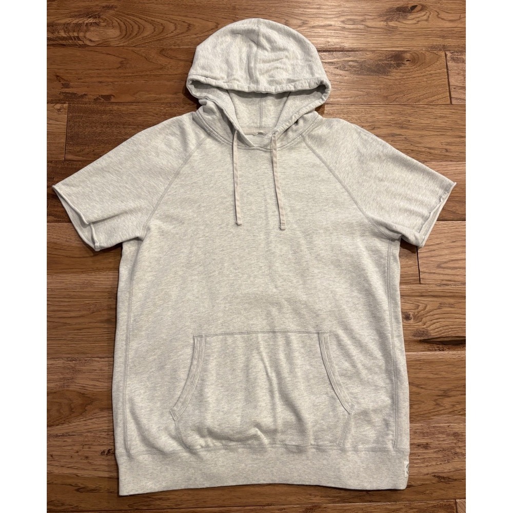 Reigning Champ Grey Cutoff Hoodie 100% Cotton Mens Size XL